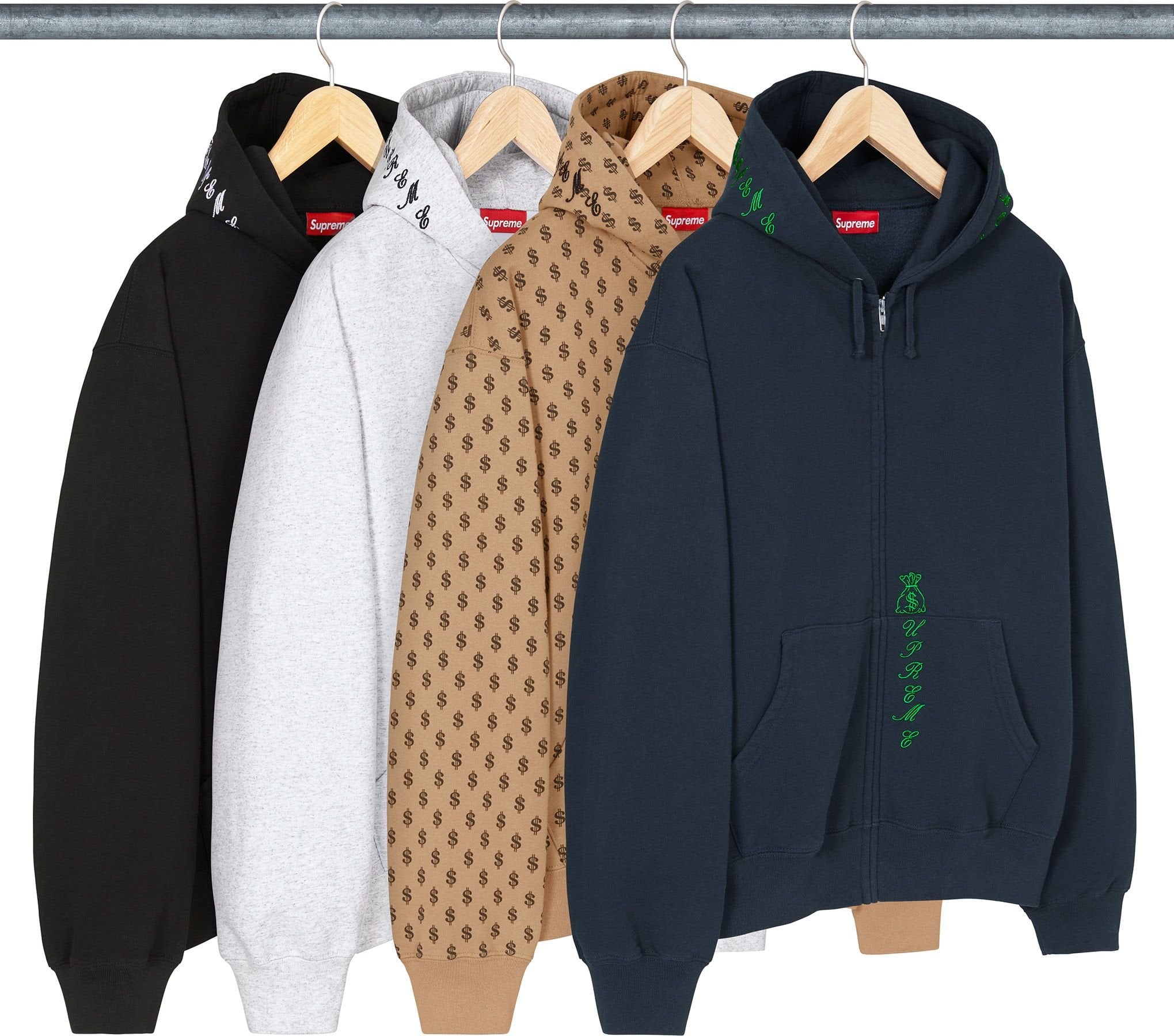 God Over Money Zip Up Hooded Sweatshirt view 4